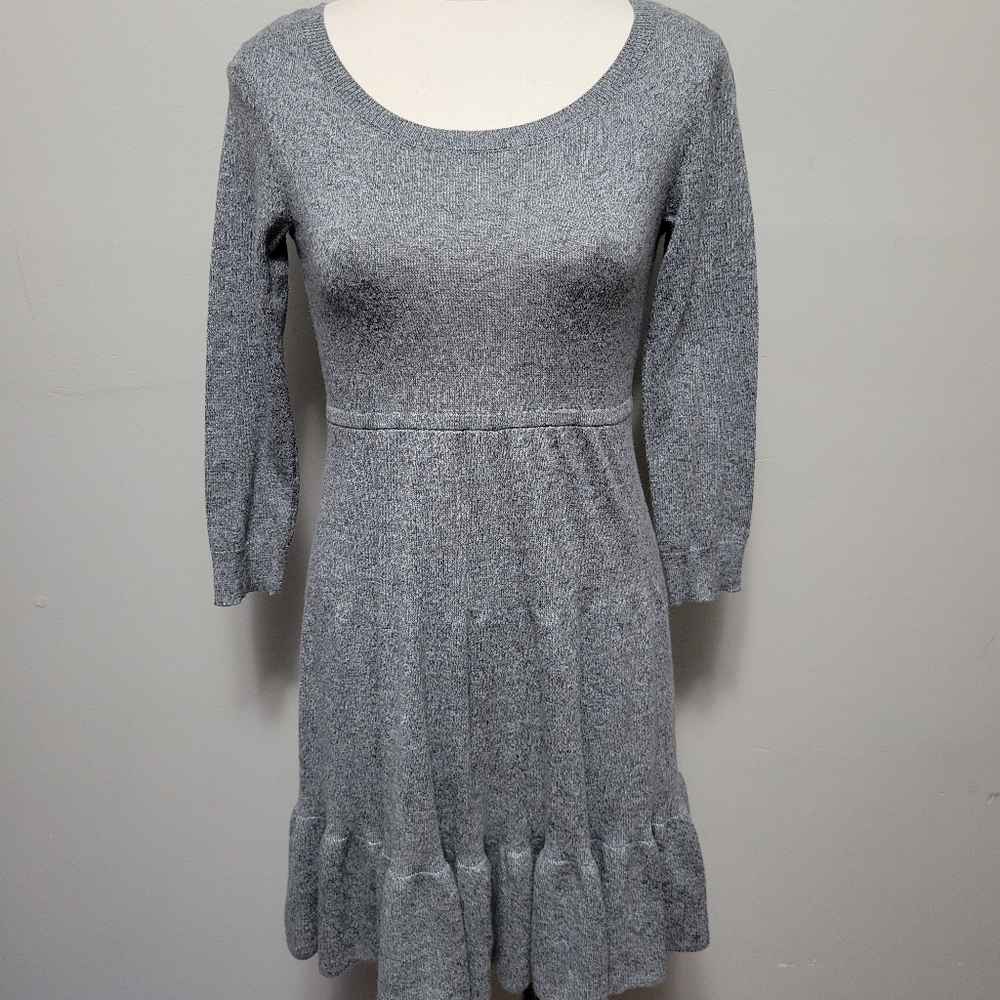 American Eagle gray knit tiered sweater dress size small